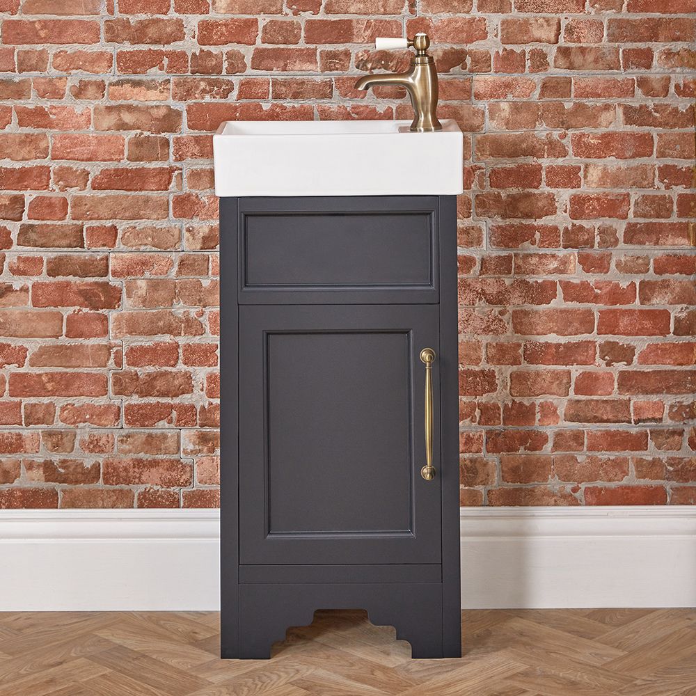 Meuble lave mains rétro – 40 cm – Avec lavabo - Choix de finitions, de lavabos et de poignées - Thornton