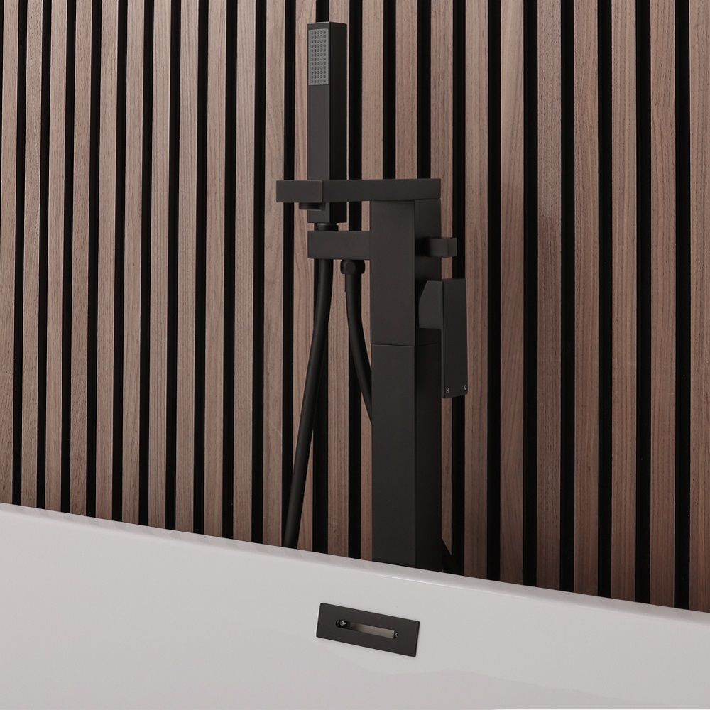 Mitigeur bain douche îlot moderne avec douchette – Noir - Preto