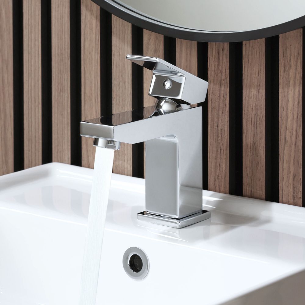 Mitigeur lavabo monotrou moderne – Design cubique – Choix de finitions