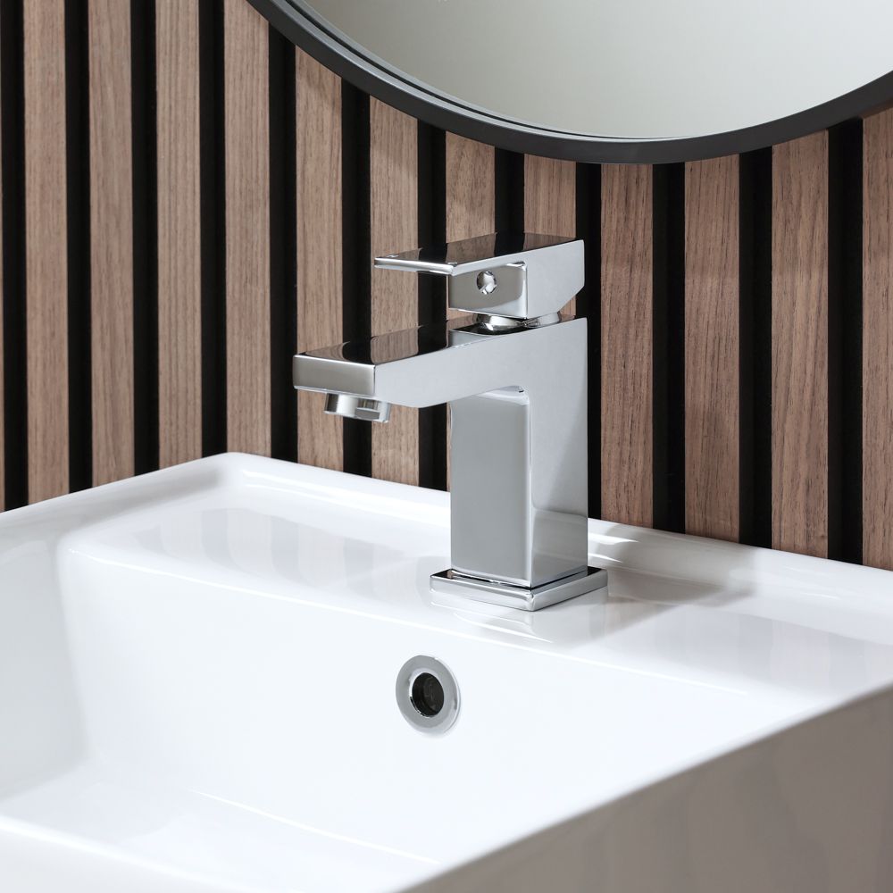 Mitigeur lavabo monotrou moderne – Chromé - Kubix