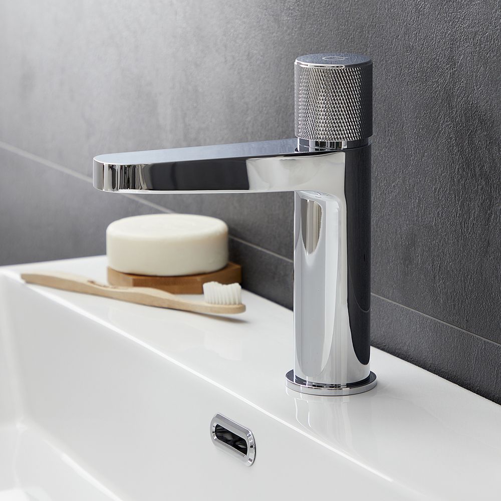 Mitigeur lavabo à bouton poussoir - Chromé - Idro