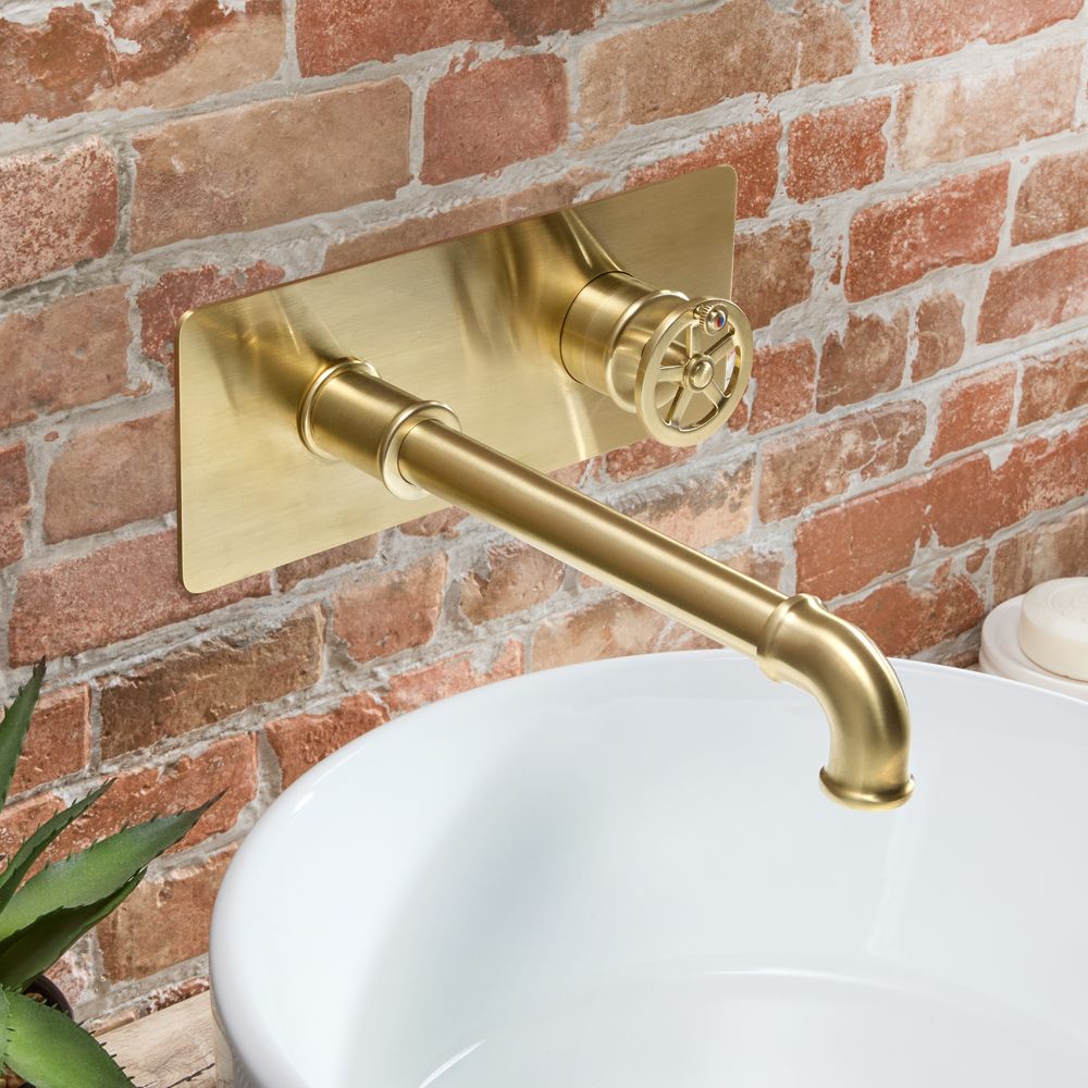 Mitigeur lavabo mural – Design industriel (Steampunk) – Choix de finition – Zandra