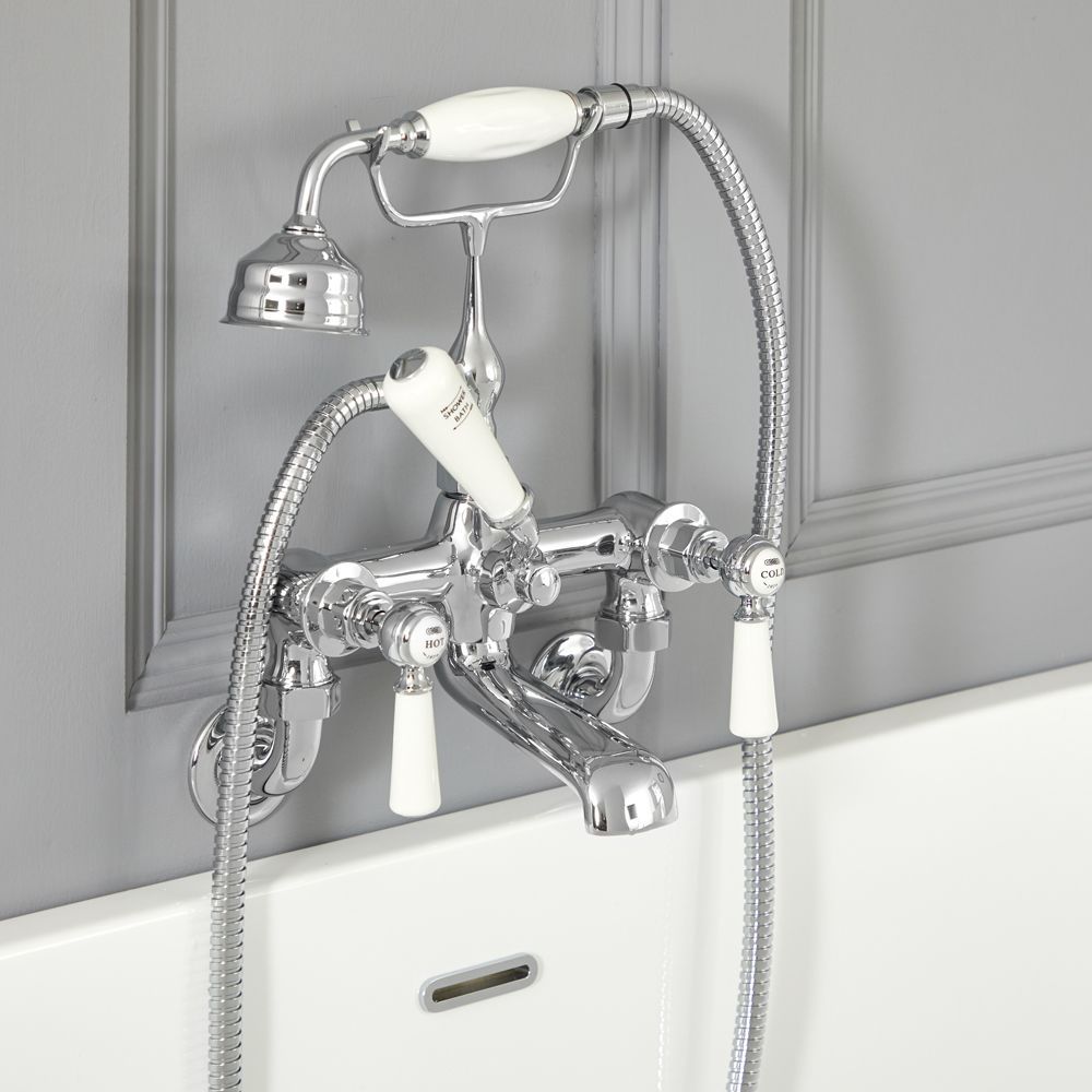 Mélangeur bain douche mural rétro à levier - choix de finitions - Elizabeth