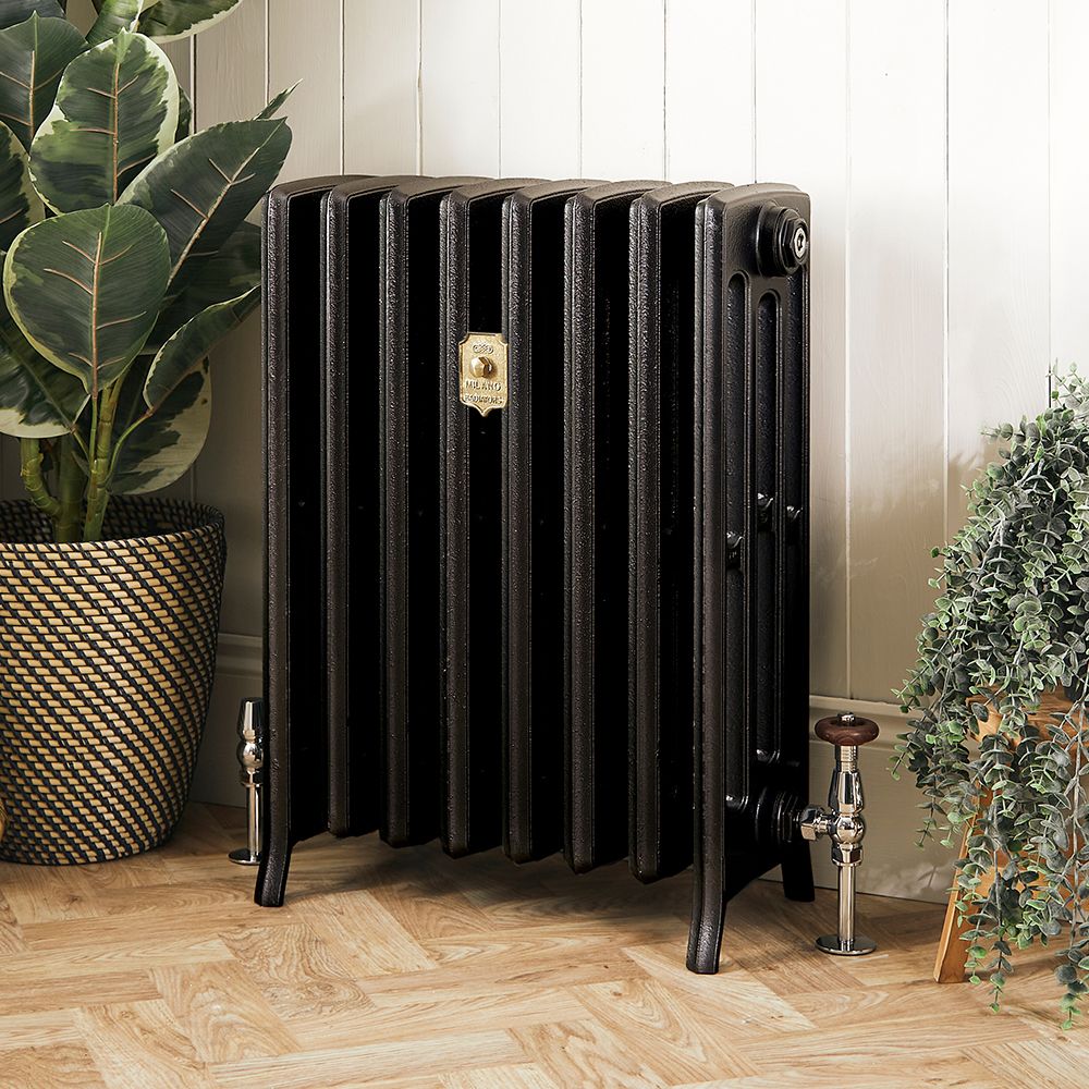 Radiateur fonte - H 66 cm - 4 rangs de colonnes - Graphite antique – Choix de tailles - Isabel