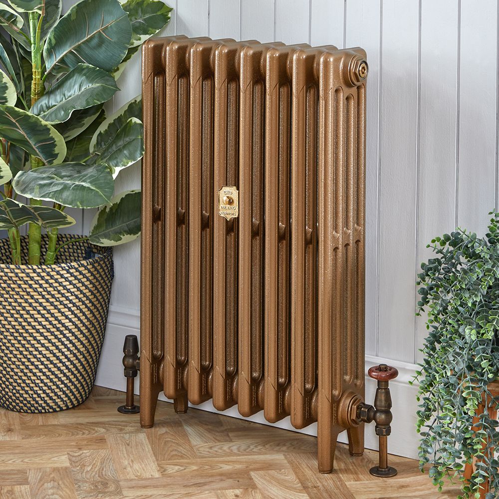 Radiateur fonte – 4 rangs – H 96 cm – Or brûlé – Choix de tailles - Mercury