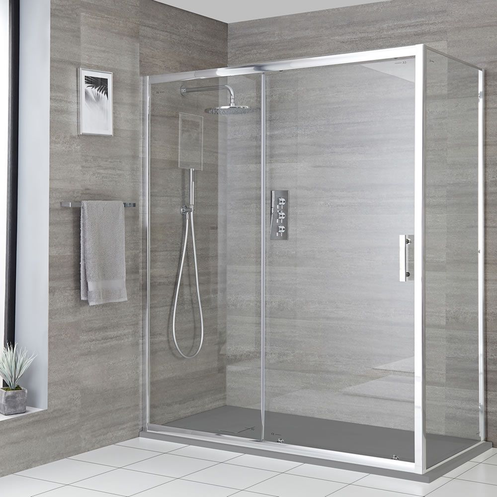 Cabine de douche d’angle à porte coulissante – Choix de tailles - Portland
