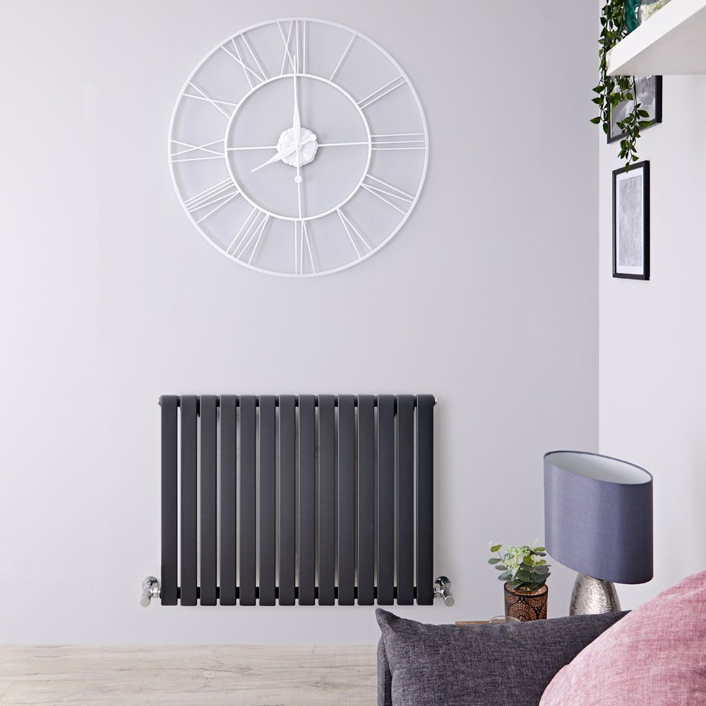 Radiateur design horizontal – Anthracite – 63,5 cm x 82,6 cm  –  Sloane