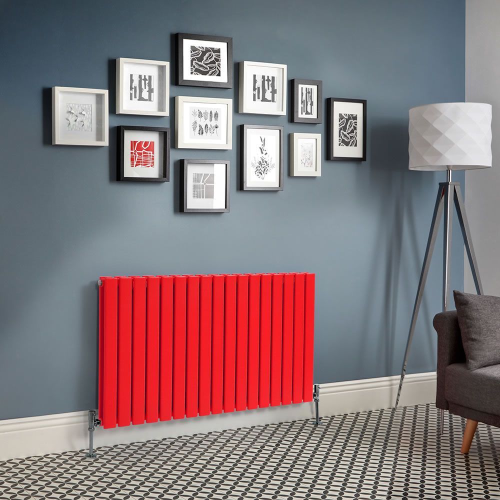 Radiateur design horizontal à panneaux plats – Double rang – Choix de finitions et de tailles – Delta