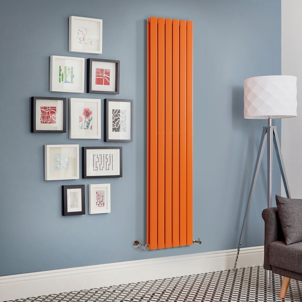 Radiateur design vertical à panneau plat – Double rang – Choix de finitions et de tailles – Delta