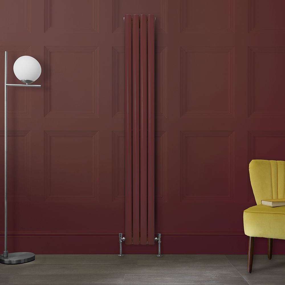 Radiateur design vertical - Rouge (Booth Red) - H. 178 cm - Choix de largeurs - Vitality