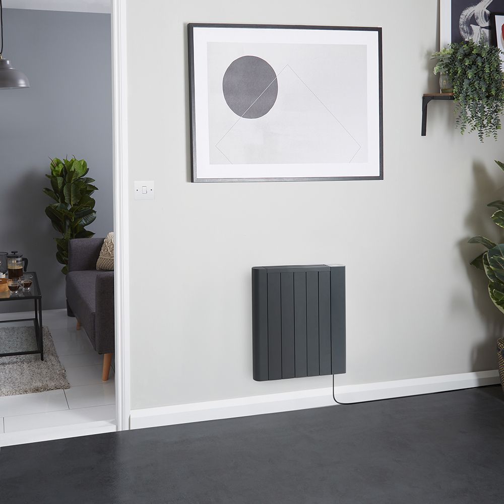 Radiateur électrique intelligent à énergie sèche – Anthracite - 900W  - 53,3 cm x 59,5 cm - Virtus