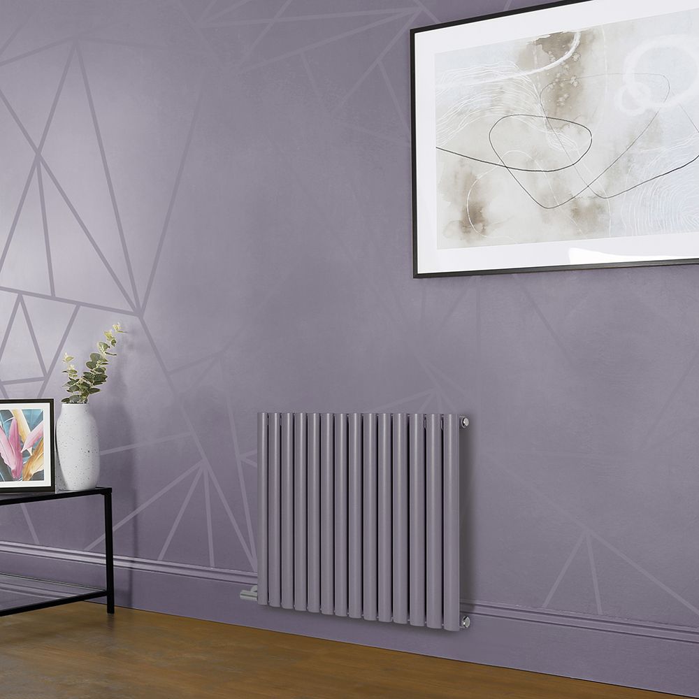 Radiateur électrique design horizontal - Violet (Dahlia Purple) - Choix de largeur, thermostat et cache-câble - Vitality