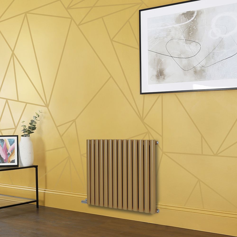 Radiateur électrique design horizontal - Jaune (Autumn Yellow) - Choix de largeur, thermostat et cache-câble - Vitality
