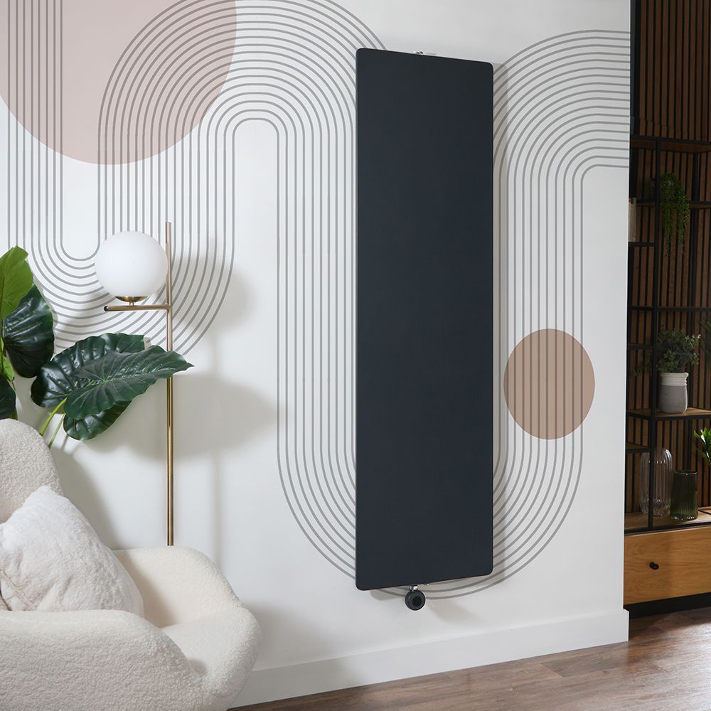 Radiateur électrique design plat – Vertical – 180 cm – Choix de tailles, de finitions et de thermostat Wi – Fi et options de câblage ou sur prise – Ria – ECOSO par Hudson Reed