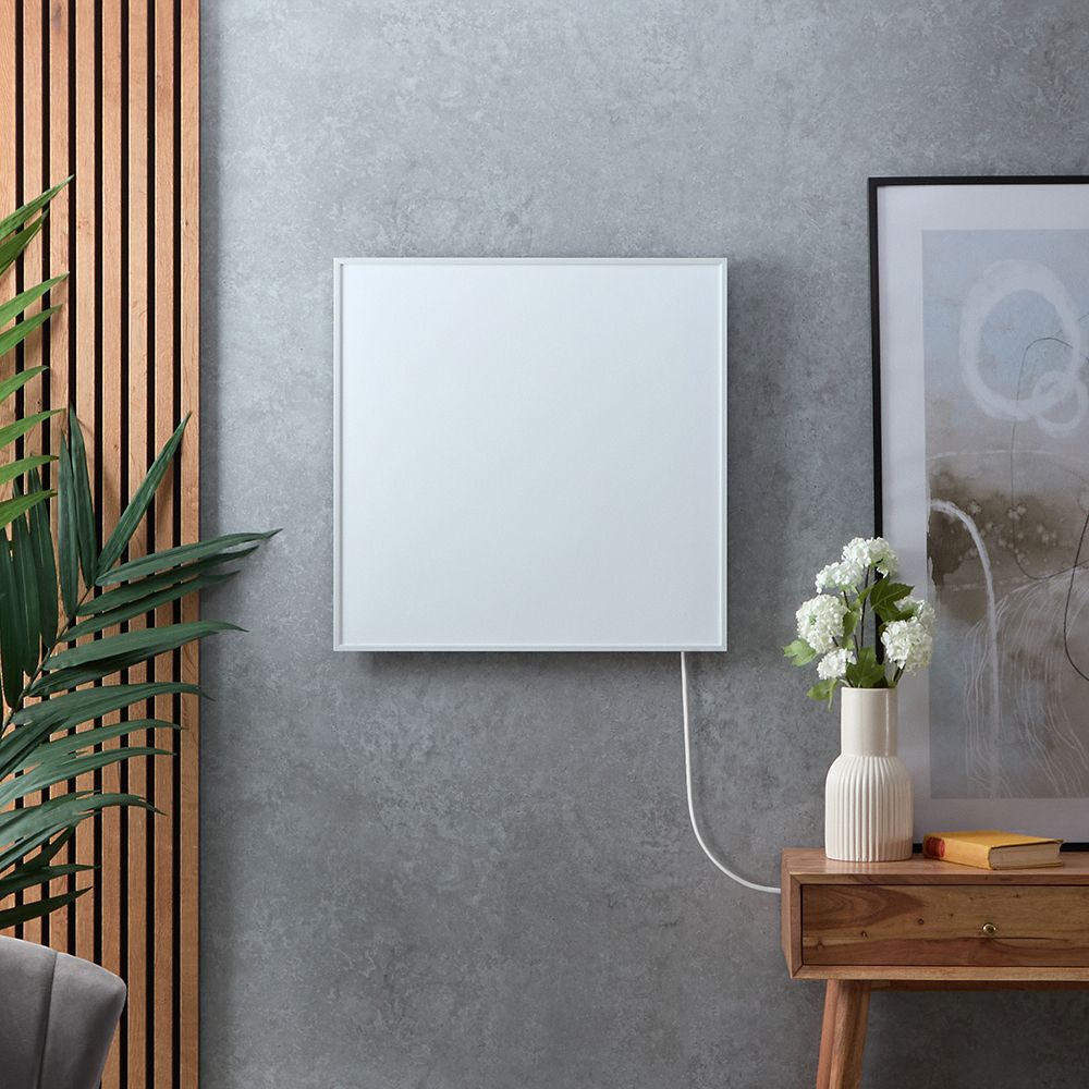 Radiateur Infrarouge - Panneau chauffant électrique intelligent - Avec cadre – Blanc – 350W - 59,5 cm x 59,5 cm – Teplo