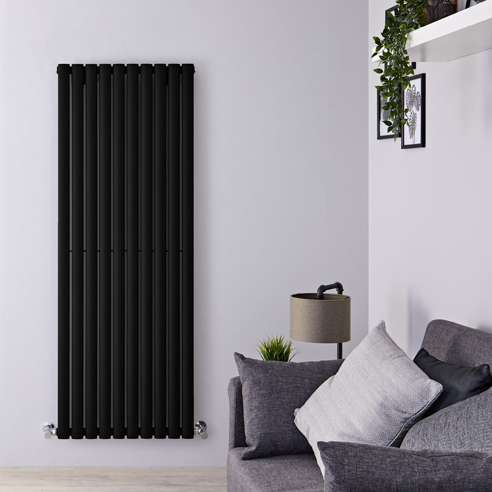 Radiateur design vertical - 160 cm x 59 cm - Noir - Vitality