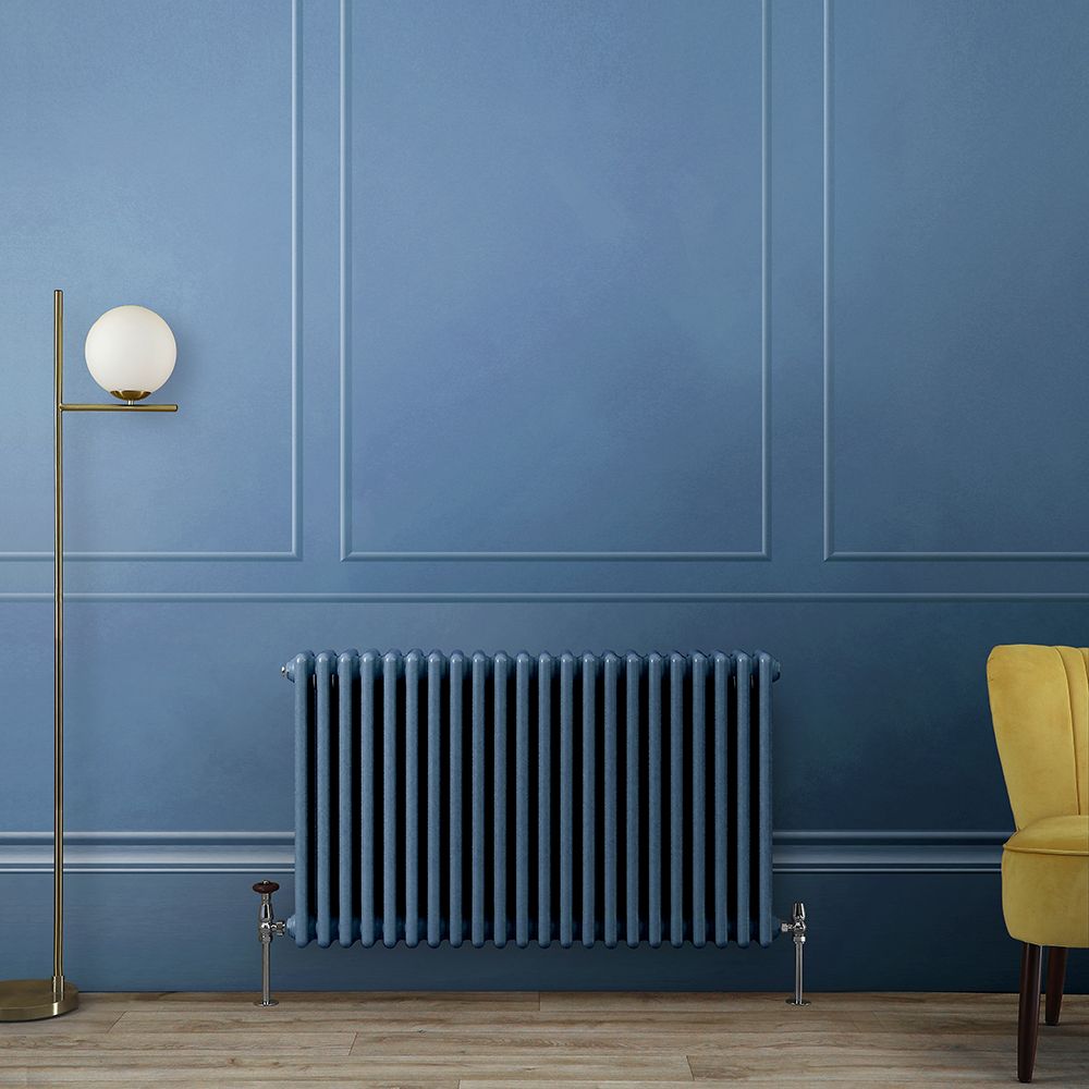 Radiateur horizontal style fonte – Triple rang – Choix de finitions bleues et tailles – Windsor