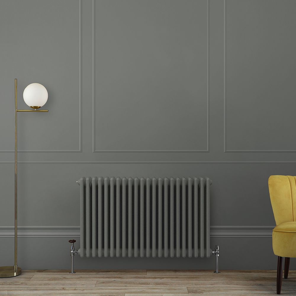 Radiateur horizontal style fonte – Triple rang – Choix de finitions grises et tailles – Windsor