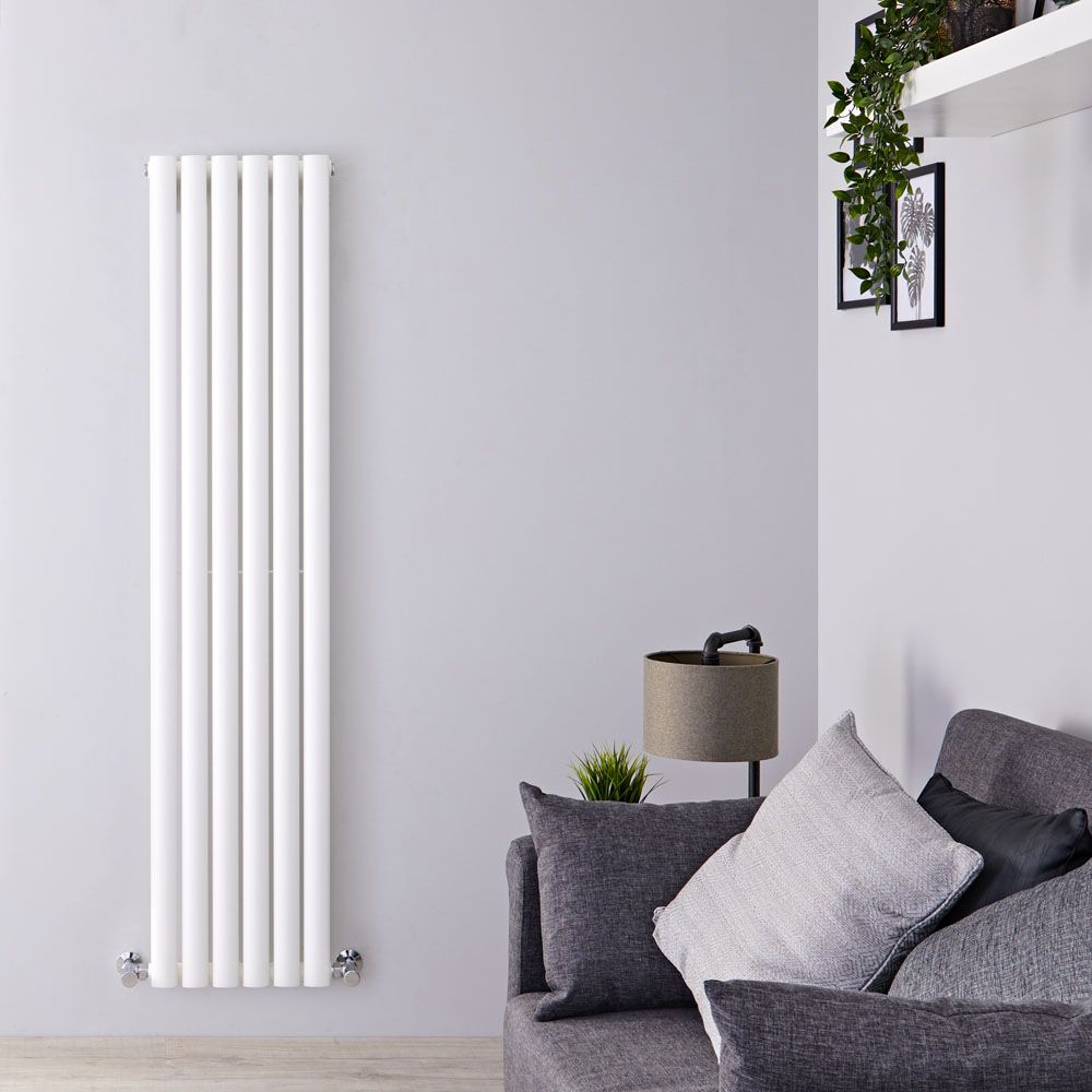 Radiateur design vertical – Blanc – 160 cm x 35,4 cm  – Rang simple – Vitality