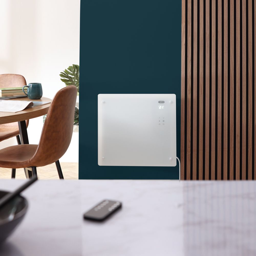 Radiateur intelligent en verre électrique – Choix de tailles, finitions, puissances et options à brancher ou à câbler – Vitrum - ECOSO par Hudson Reed