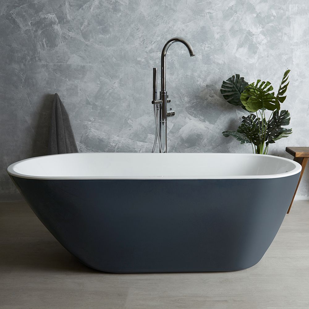 Baignoire îlot – Gris pierre - 167 cm x 73 cm - Witton