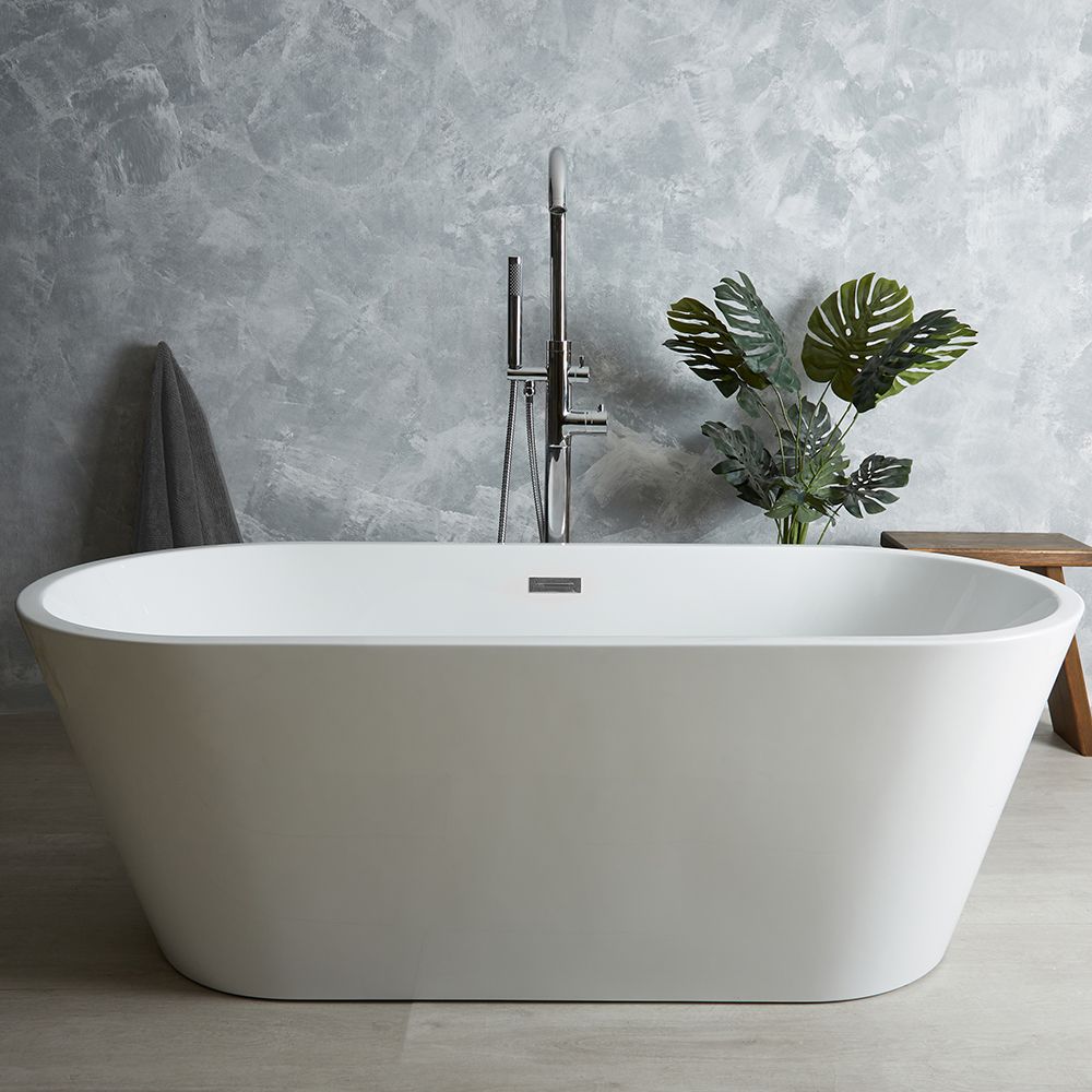 Baignoire îlot double dos moderne - Ovale - 170 x 75 cm - Covelly