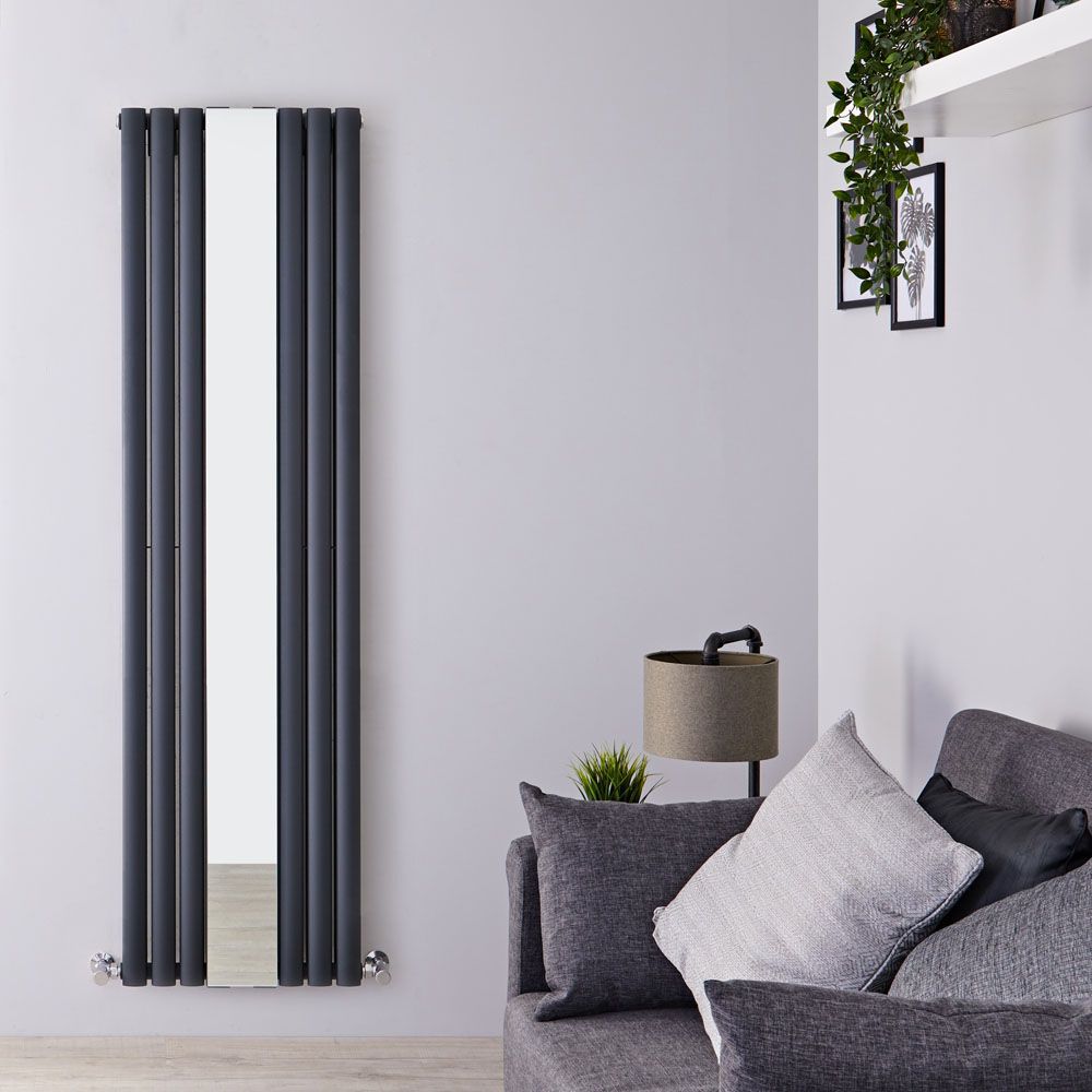 Radiateur design vertical – 180 cm x 49,9 cm – Anthracite – Rang simple ou double – Vitality