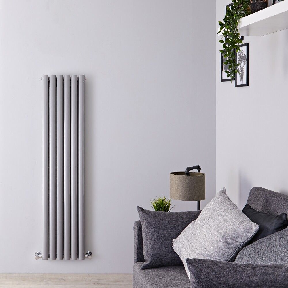 Radiateur design vertical - 150 cm x 35,4 cm - Argenté - Vitality
