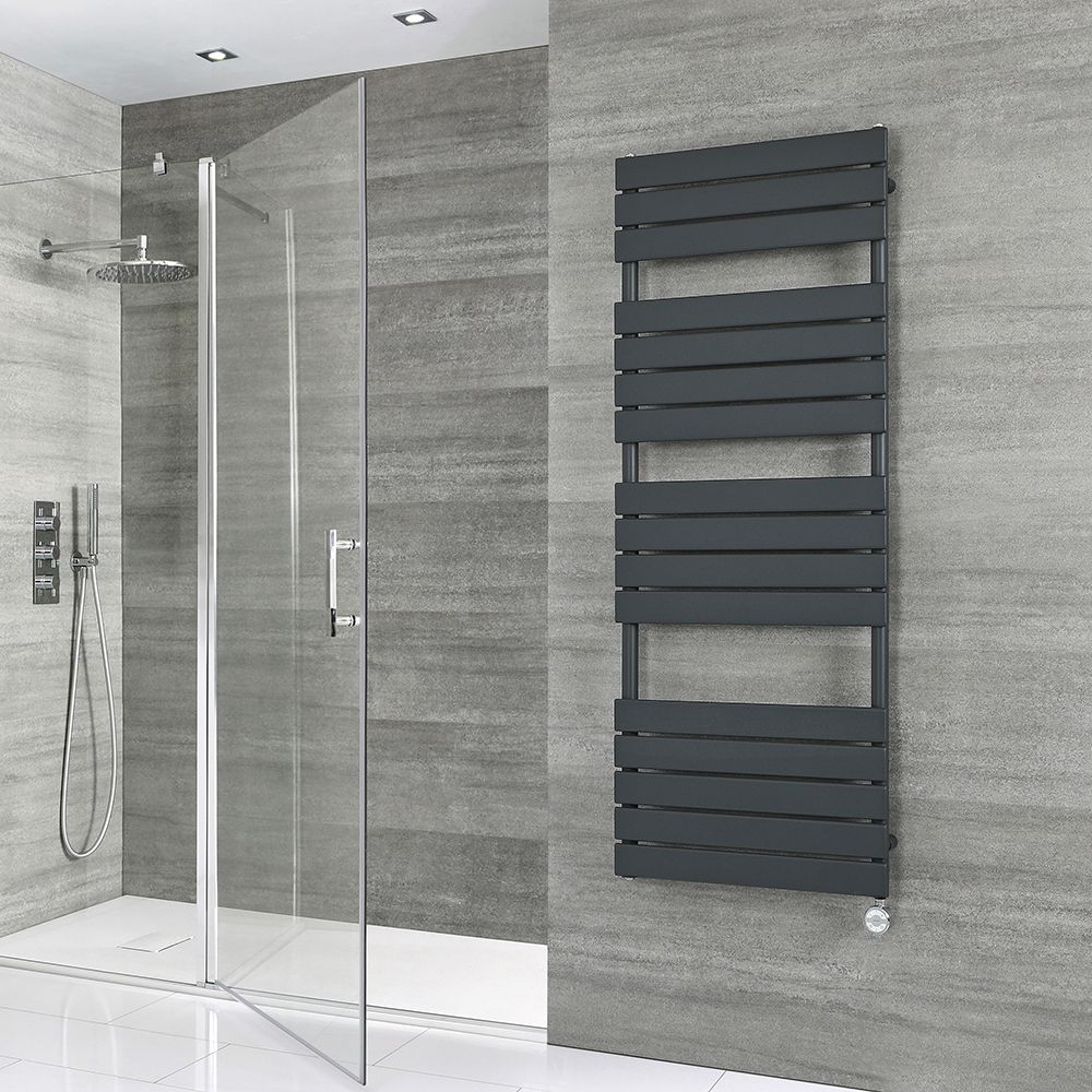 Sèche-serviettes électrique plat – Anthracite – 150 cm x 60 cm – Lustro