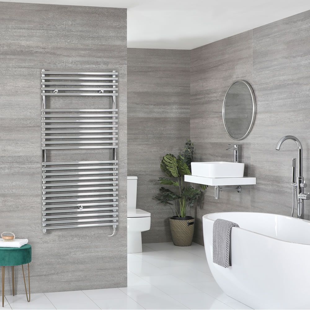 Sèche-serviettes électrique – Chromé – 119 cm x 45 cm - Arno