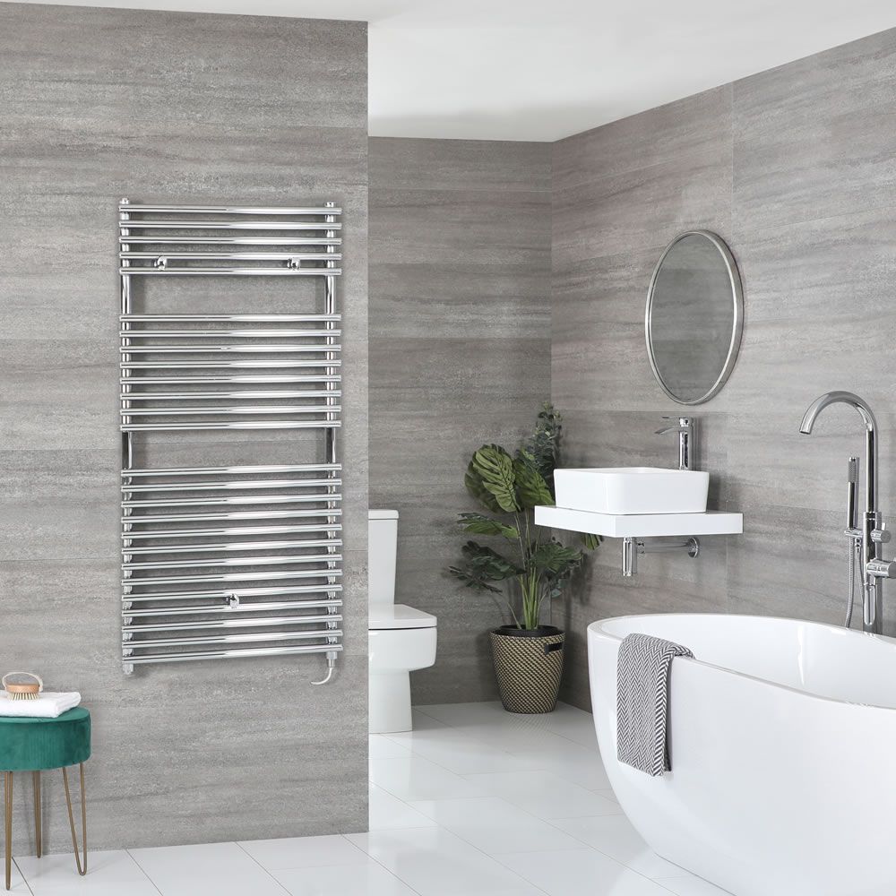 Sèche-serviettes électrique – Chromé – 119 cm x 60 cm - Arno