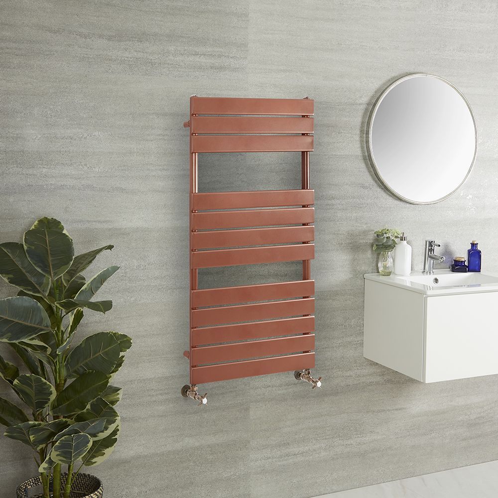 Sèche-serviettes design plat - Cuivre métallisé - Choix de tailles - Lustro