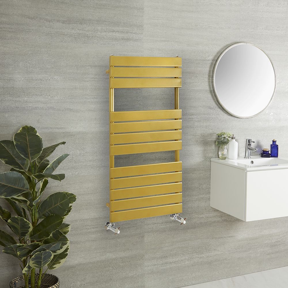 Sèche-serviettes design plat - Or métallisé - Choix de tailles - Lustro