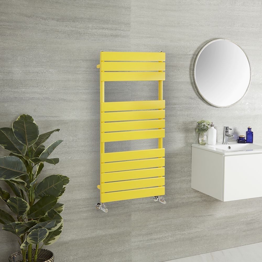Sèche-serviettes design plat - Jaune (Dandelion Yellow) - Choix de tailles - Lustro
