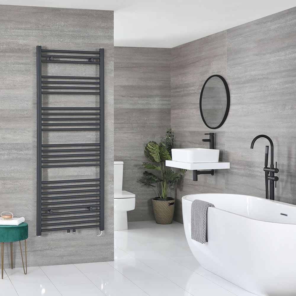 Sèche-serviettes électrique – Anthracite – 160 cm x 50 cm - Neva