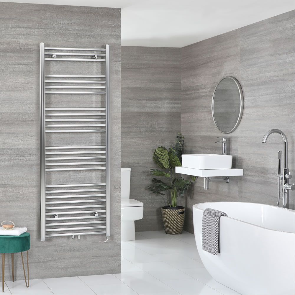 Sèche-serviettes électrique – Chromé – 160 cm x 50 cm - Neva