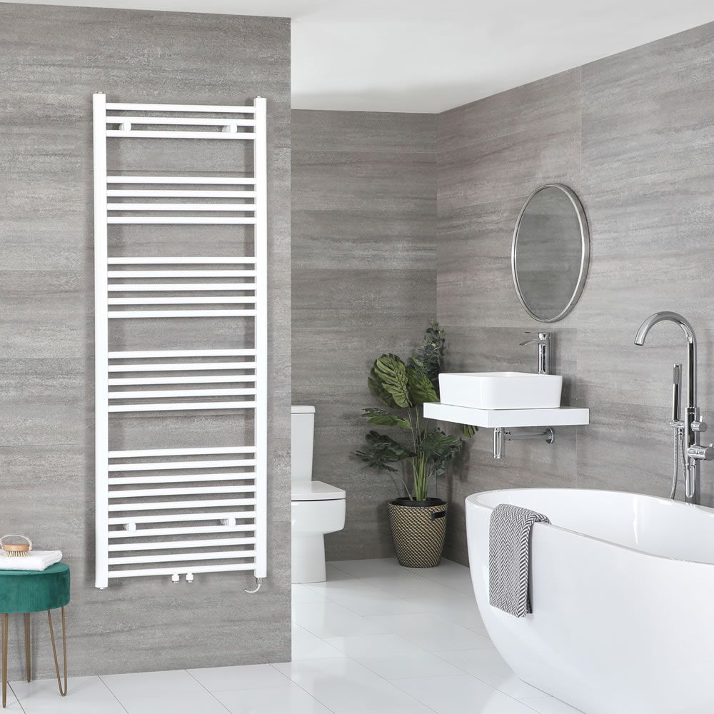 Sèche-serviettes électrique – Blanc – 160 cm x 50 cm - Neva