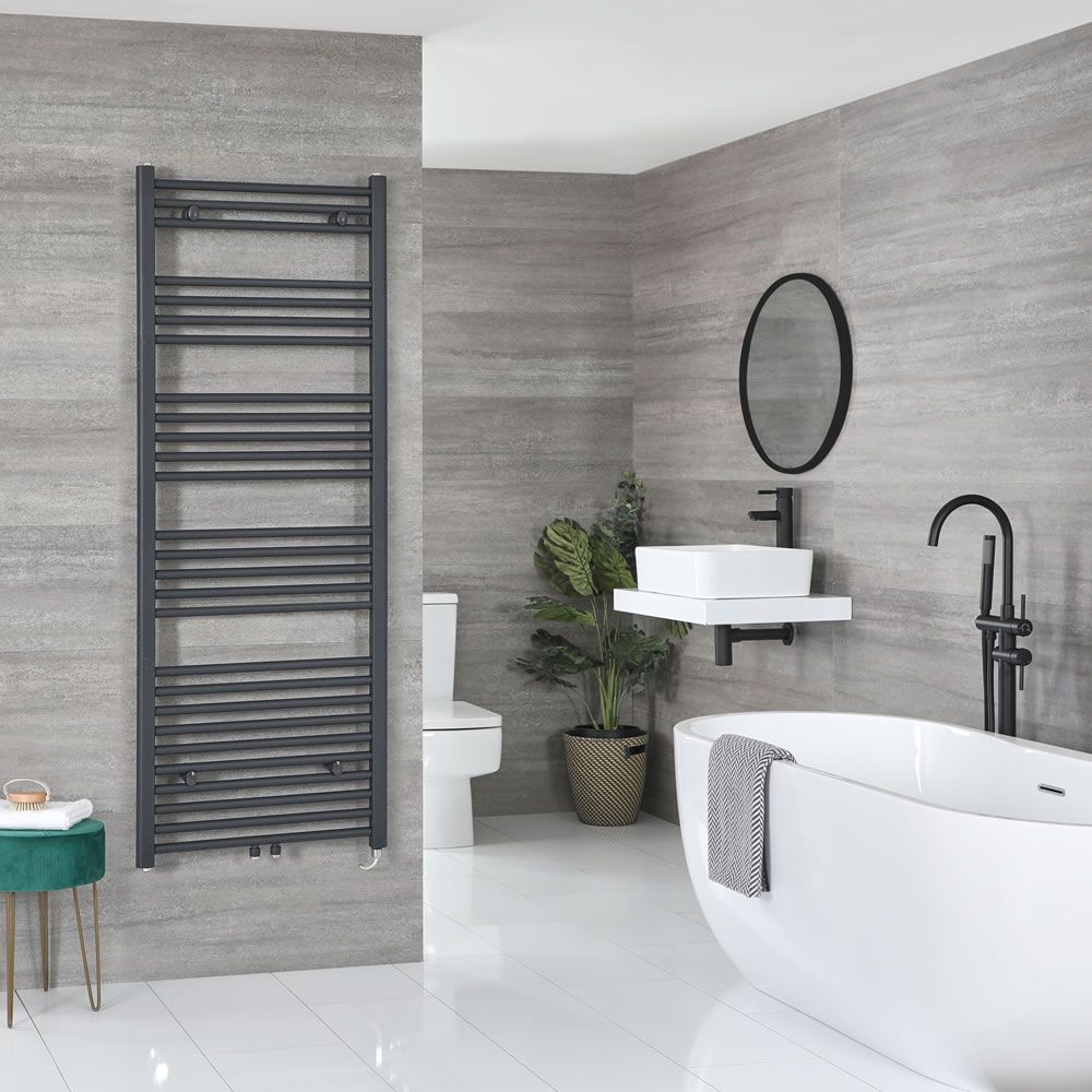 Sèche-serviettes électrique – Anthracite – 160 cm x 60 cm - Neva