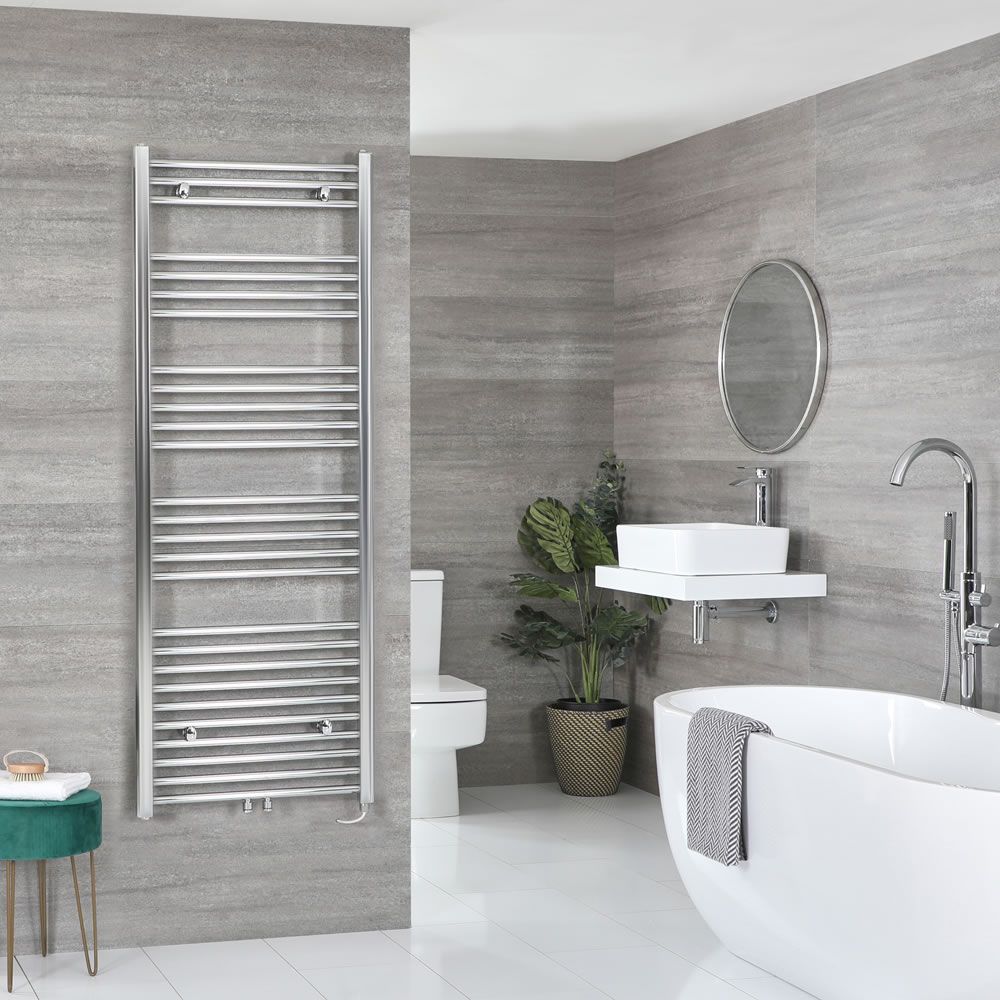 Sèche-serviettes électrique – Chromé – 160 cm x 60 cm - Neva