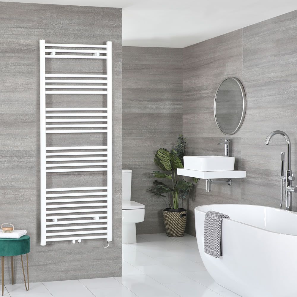Sèche-serviettes électrique – Blanc – 160 cm x 60 cm - Neva