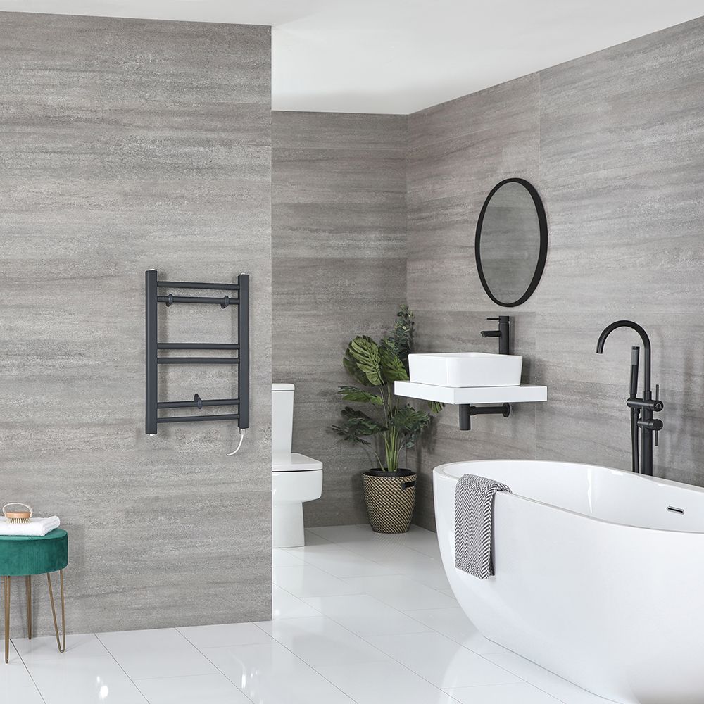 Sèche-serviettes électrique plat – Anthracite – 60 cm x 40 cm - Artle