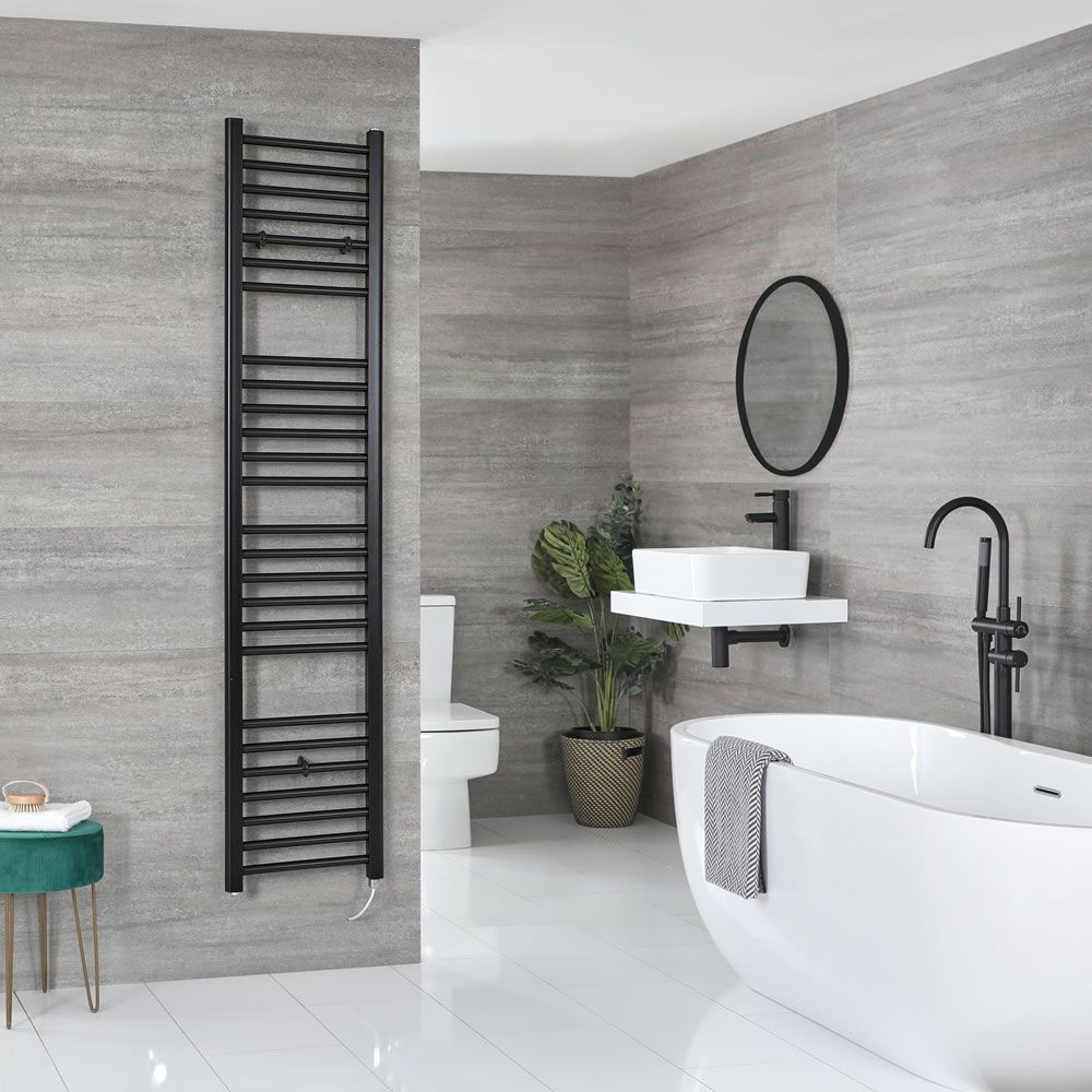 Sèche-serviettes électrique plat – Noir – 180 cm x 40 cm - Nox