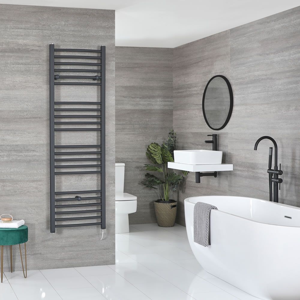 Sèche-serviettes électrique plat – Anthracite – 160 cm x 50 cm - Artle