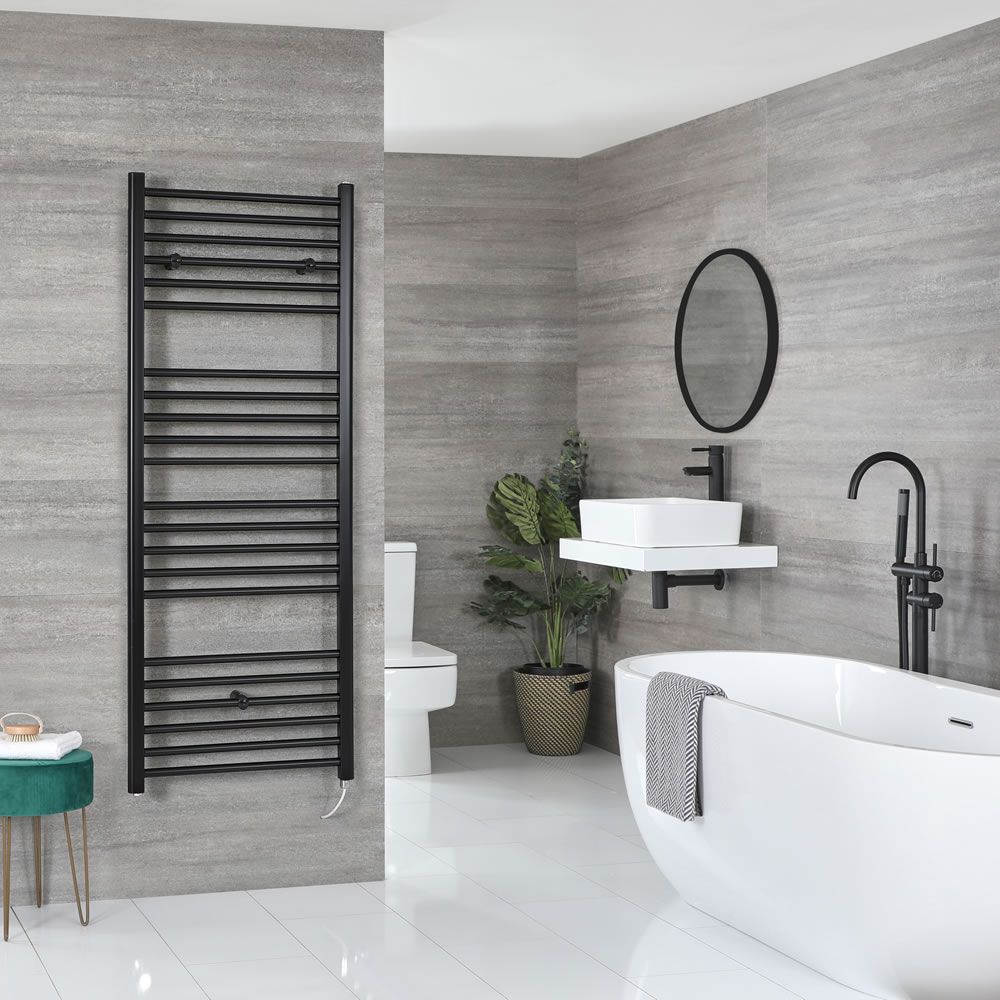Sèche-serviettes électrique plat – Noir – 160 cm x 60 cm - Nox
