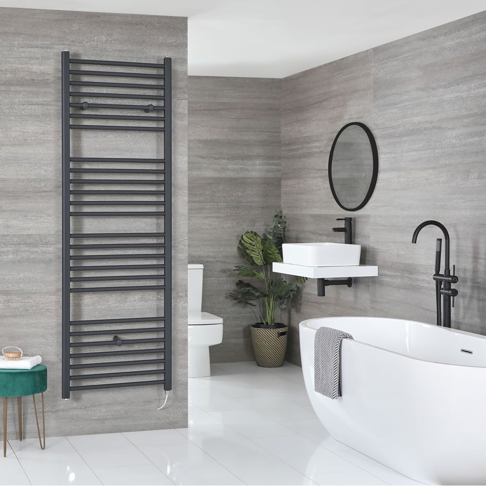 Sèche-serviettes électrique plat – Anthracite – 180 cm x 60 cm - Artle