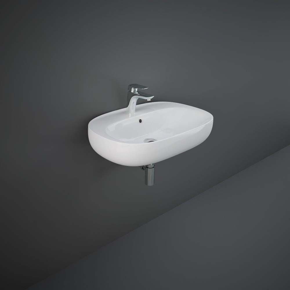 Lavabo suspendu – Blanc brillant – 66 cm x 44 cm – 1 trou – RAK Illusion x Hudson Reed