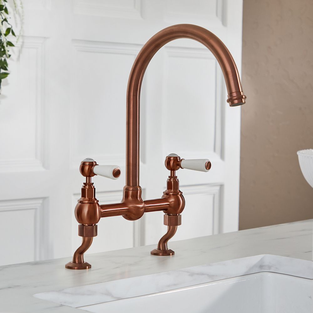 Mélangeur cuisine rétro sur plage avec entraxe réglable – Choix de finitions – Elizabeth