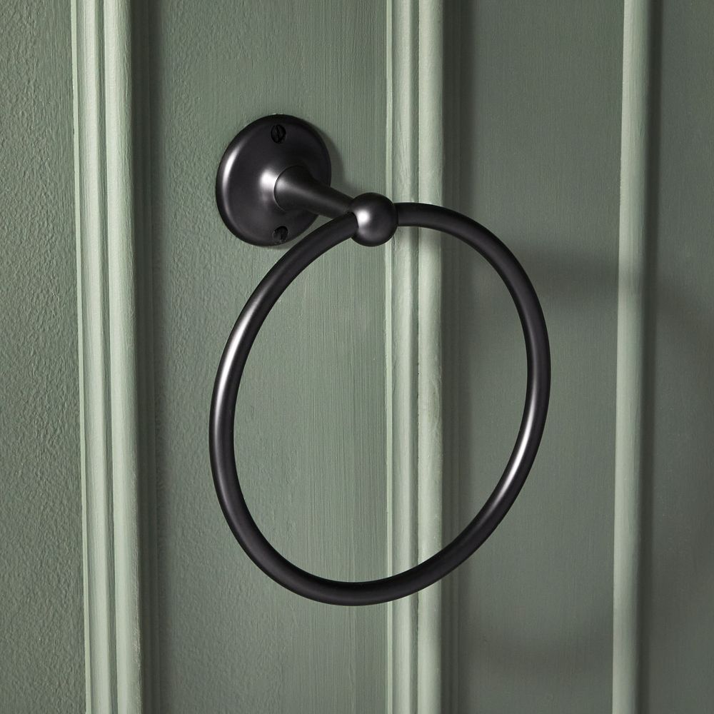 Anneau porte-serviette rétro – Noir - Elizabeth