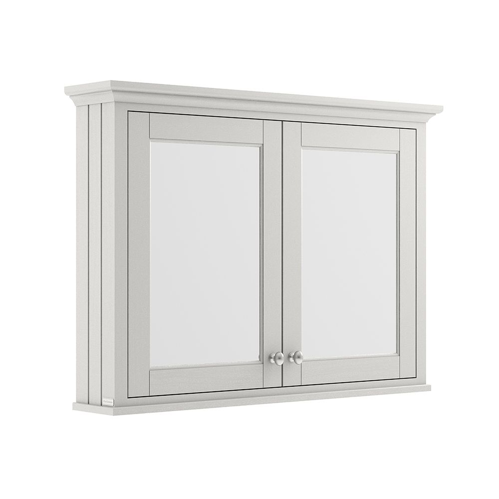 Armoire à miroir rétro – Gris clair (Timeless Sand) – 105 cm x 75 cm - Old London