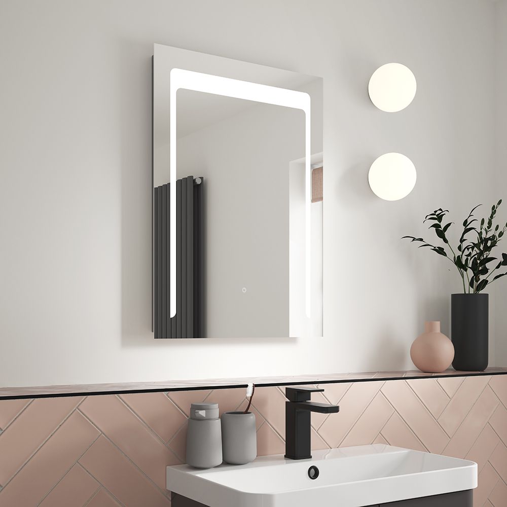 Miroir chauffant éclairé LED – 20 watts – 50 cm x 70 cm